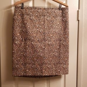 Leopard print pencil skirt